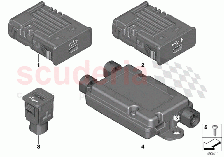 Rolls-Royce Ghost Extended RR22 (2019-2023) USB Ayrı Bileşenleri
